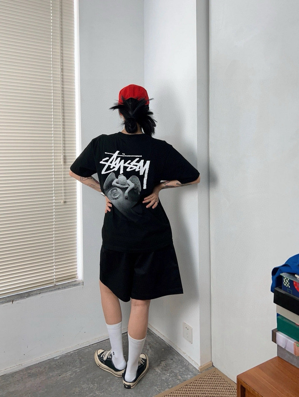 Urban Stussy 8 Ball Angel Graphic T-Shirt