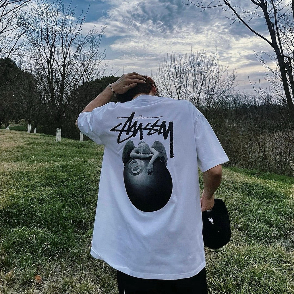 Urban Stussy 8 Ball Angel Graphic T-Shirt