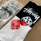Oversized Stussy Fuzzy Dice Graphic T-Shirt