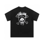 Retro Stussy Skull Crossbones Graphic T-Shirt