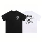 Retro Stussy Skull Crossbones Graphic T-Shirt