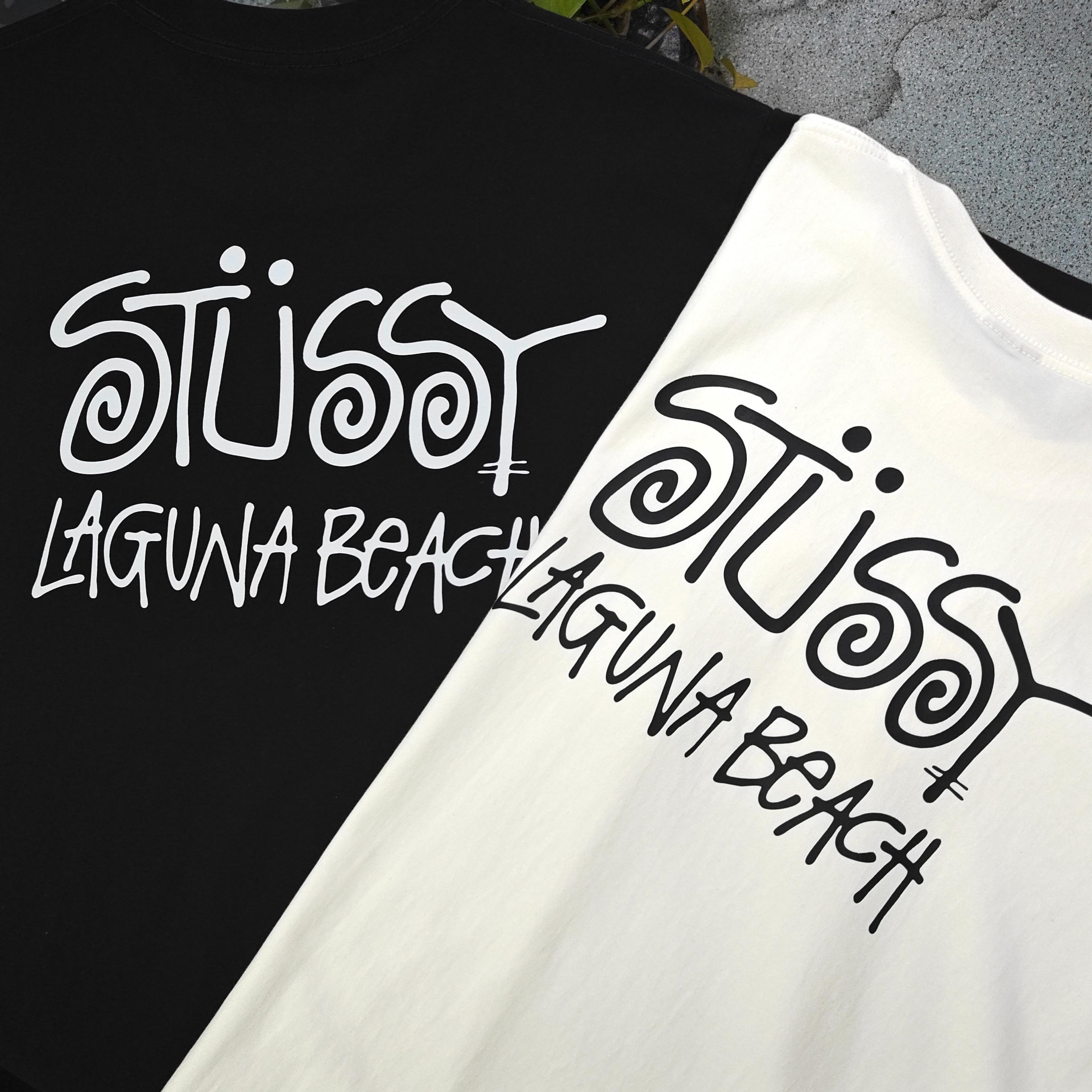 Unisex Stussy Laguna Beach Spiral Graphic T-Shirt