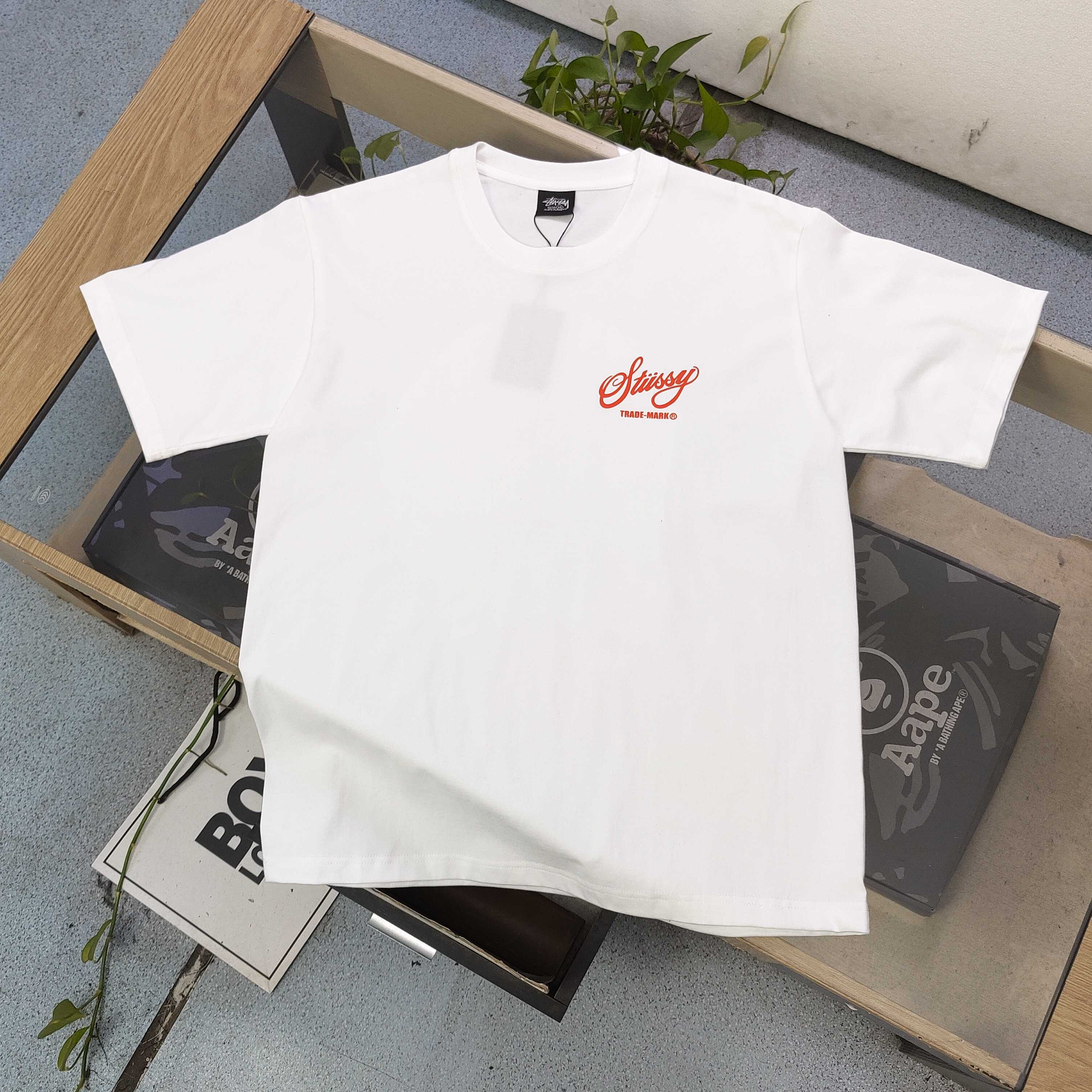 Oversized Stussy Bottle Cap Graphic T-Shirt