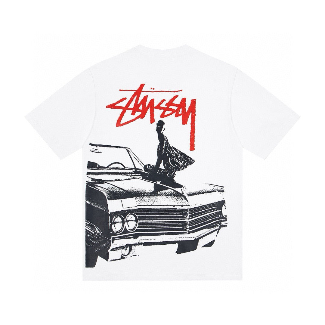 Oversized Stussy Vintage Car Graphic T-Shirt