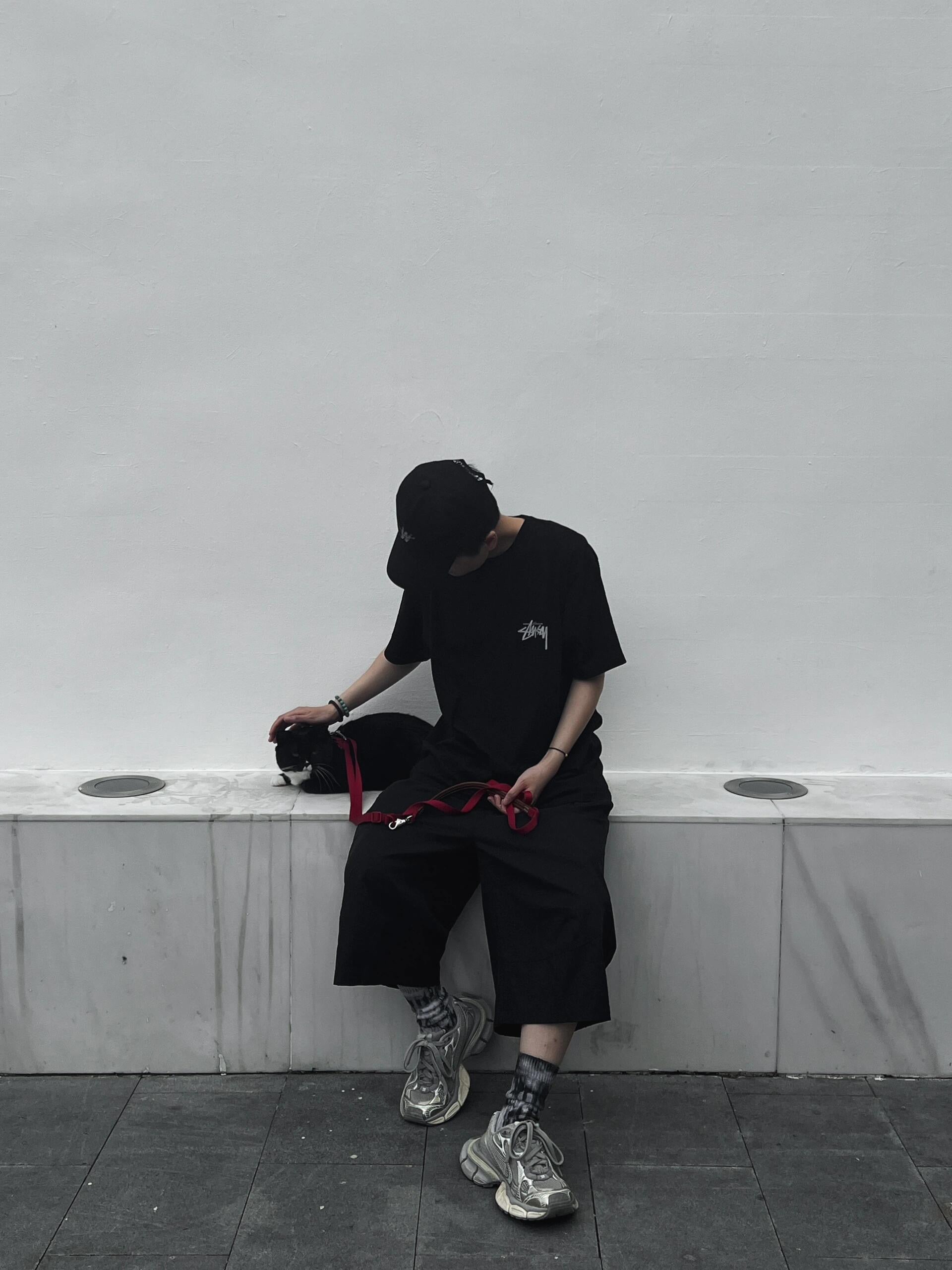 Oversized Stussy Cherry Illustration Graphic T-Shirt