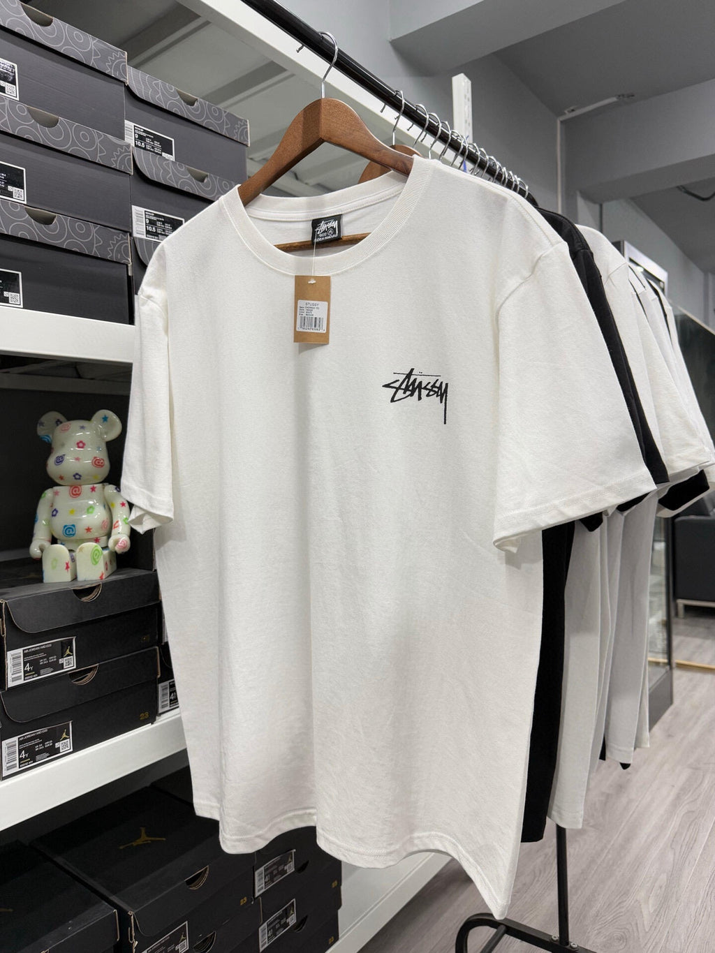 Oversized Stussy Cherry Illustration Graphic T-Shirt