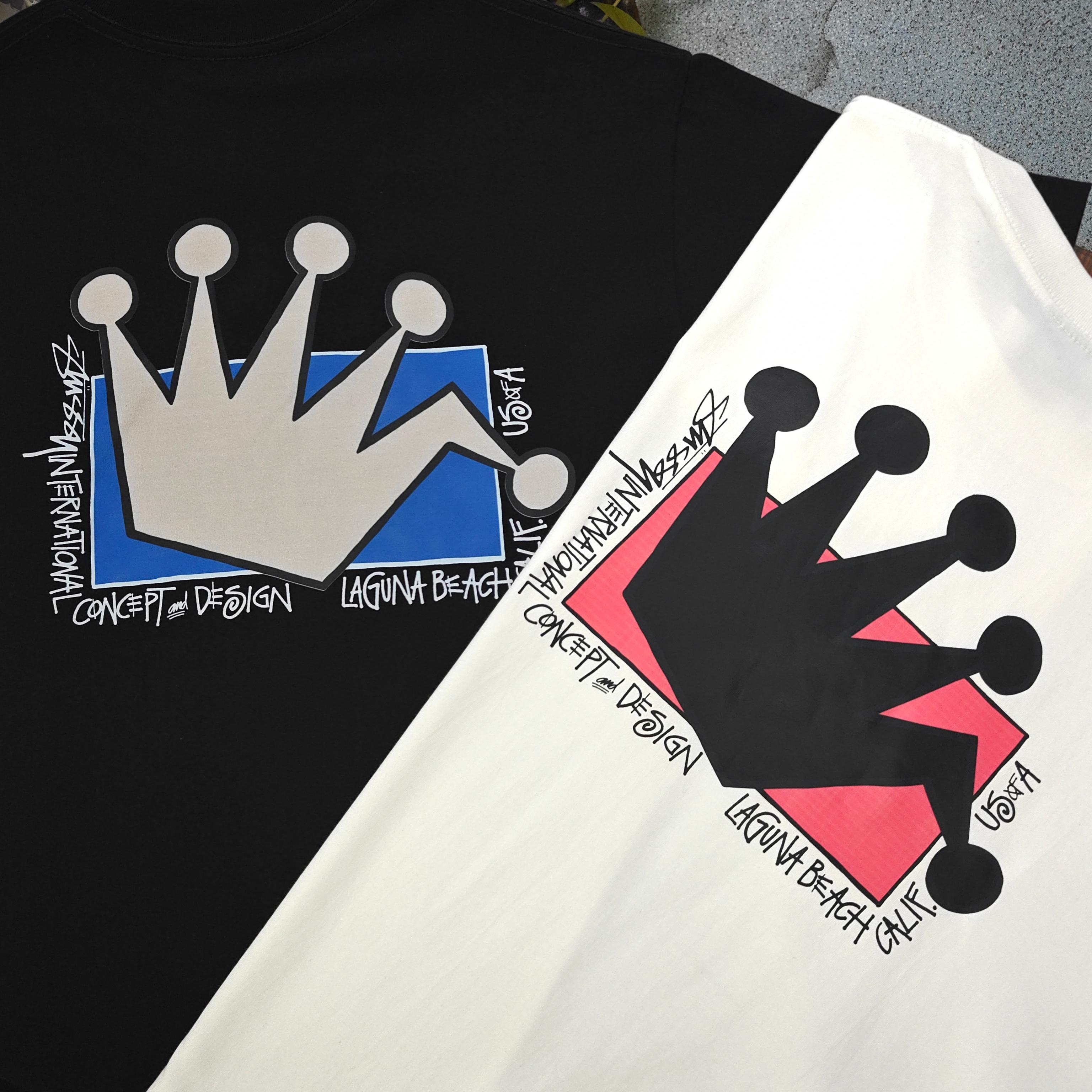 Unisex Stussy Crown Logo Graphic T-Shirt
