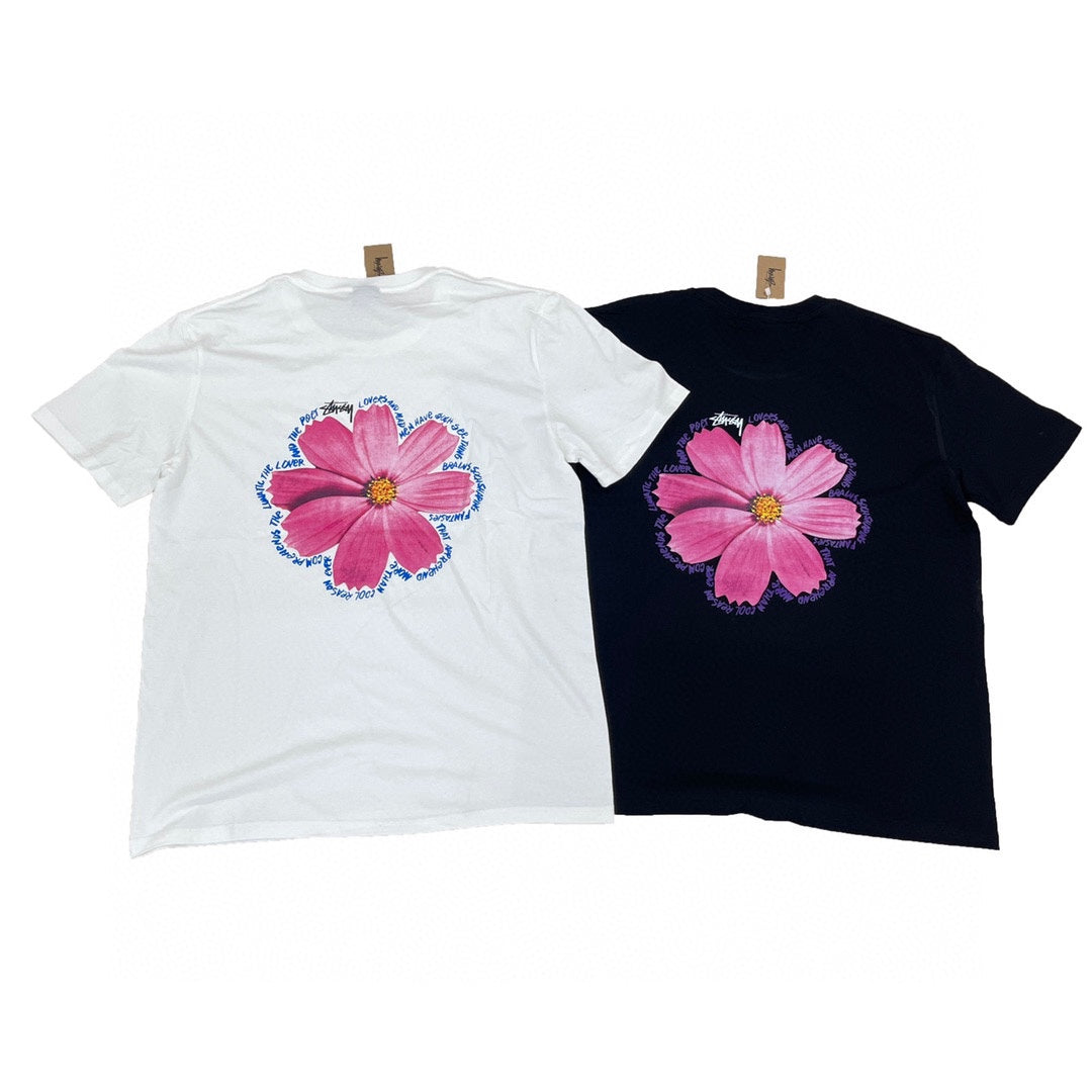 Women Oversized Stussy Daisy Flower Graphic T-Shirt