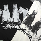 Unisex Stussy Doberman Dog Graphic T-Shirt