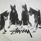 Unisex Stussy Doberman Dog Graphic T-Shirt