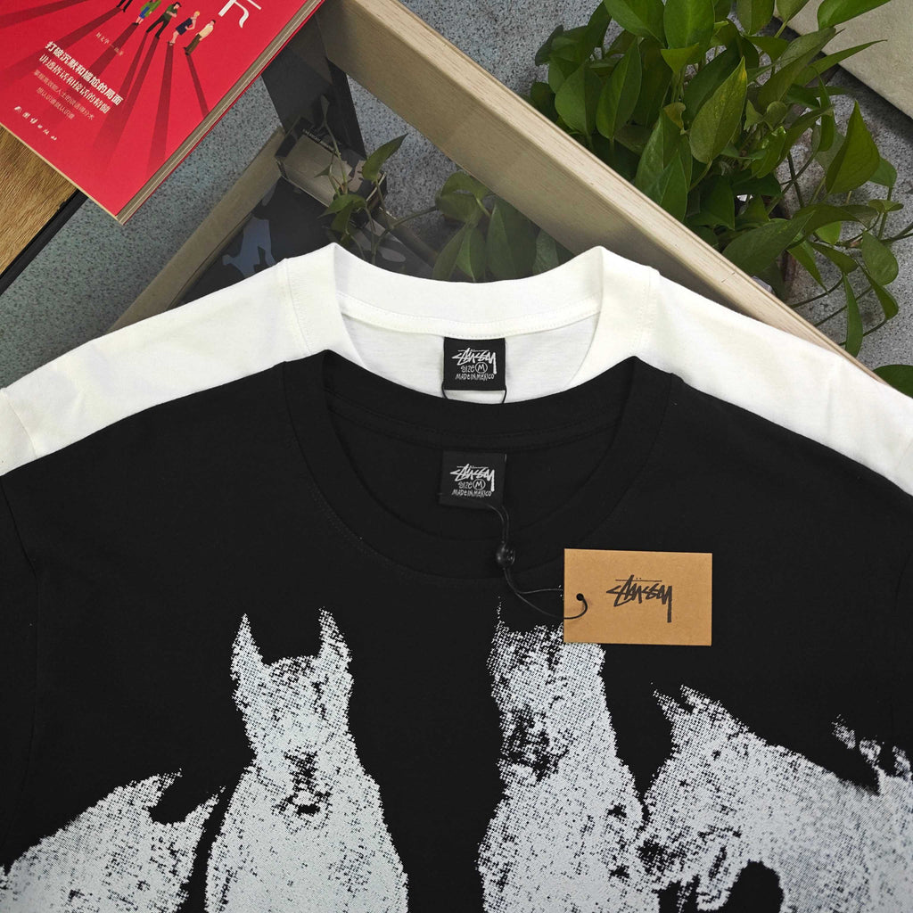 Unisex Stussy Doberman Dog Graphic T-Shirt