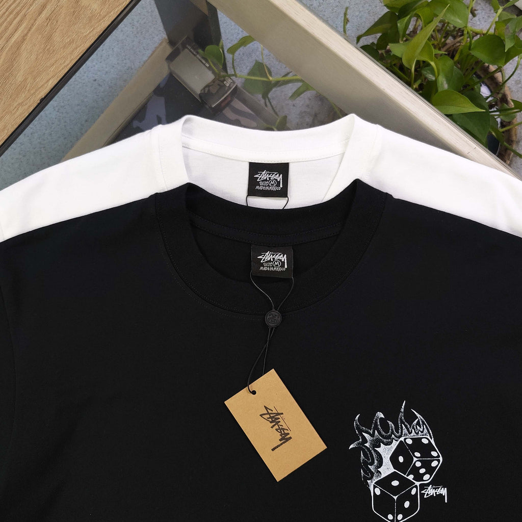Stussy Flaming Dice Graphic Oversized T-Shirt