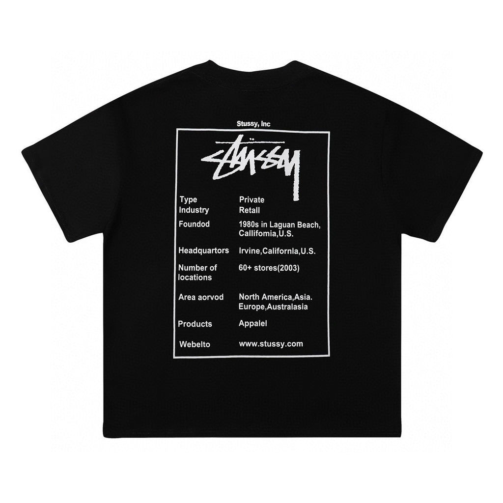 Unisex Stussy Heritage Label Logo Graphic T-Shirt