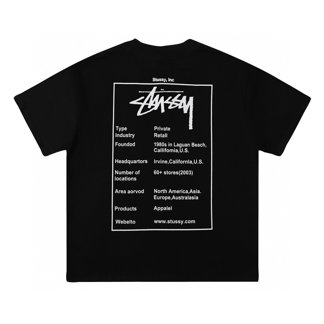 Unisex Stussy Heritage Label Logo Graphic T-Shirt