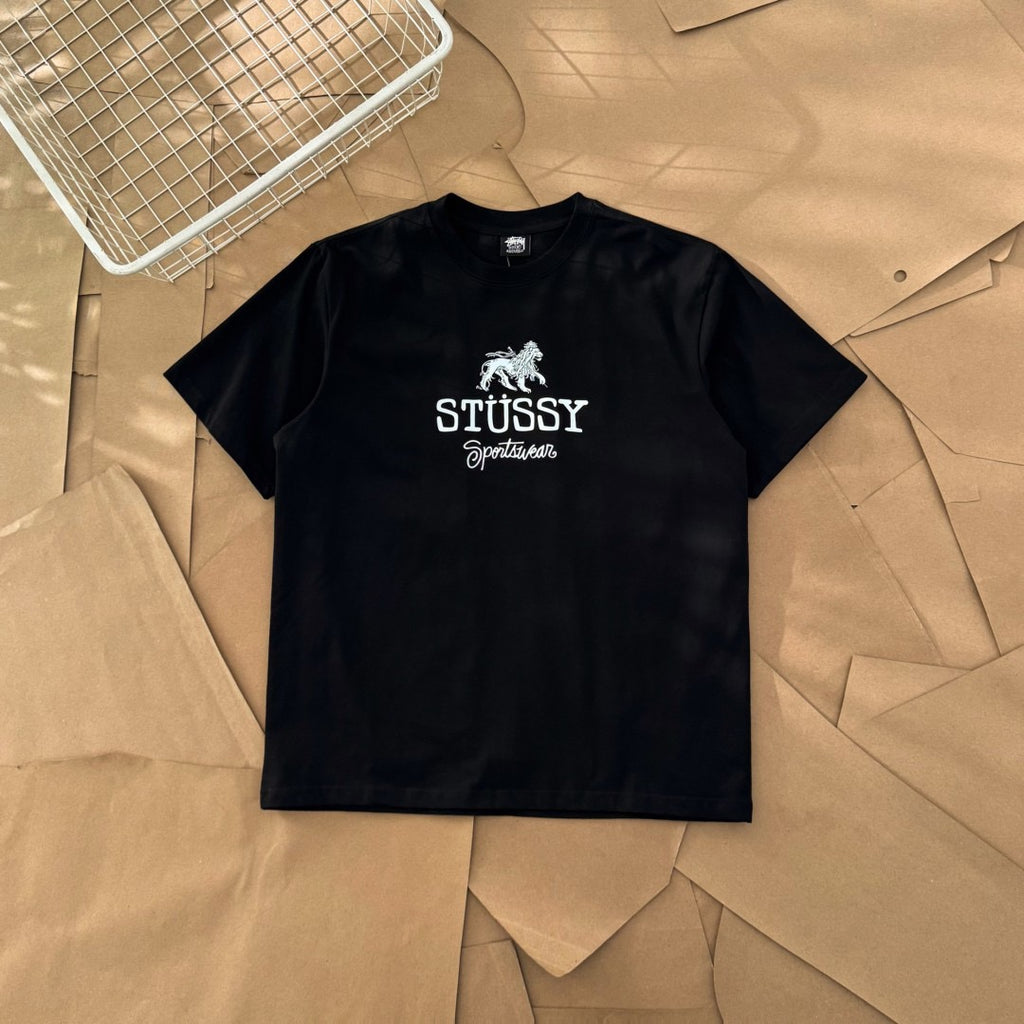 Streetwear Stussy Lion Crest Graphic T-Shirt