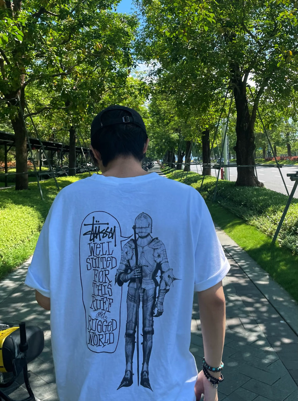 Unisex Stussy Medieval Knight Graphic T-Shirt