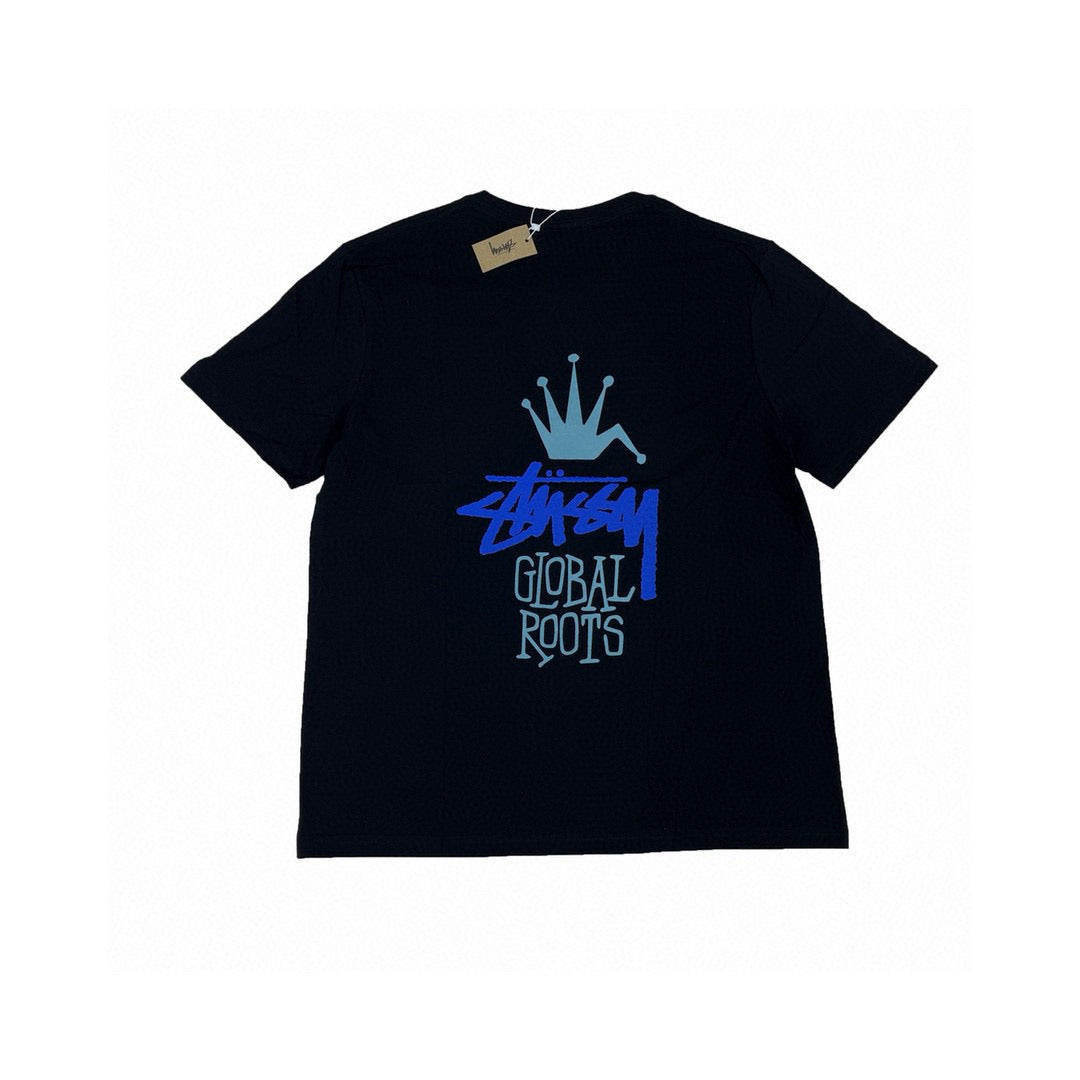 Unisex Stussy Global Roots Crown Graphic T-Shirt
