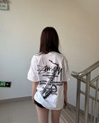 Stussy Saxophone Back Graphic Oversized T-Shirt