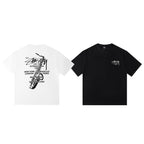 Stussy Saxophone Back Graphic Oversized T-Shirt