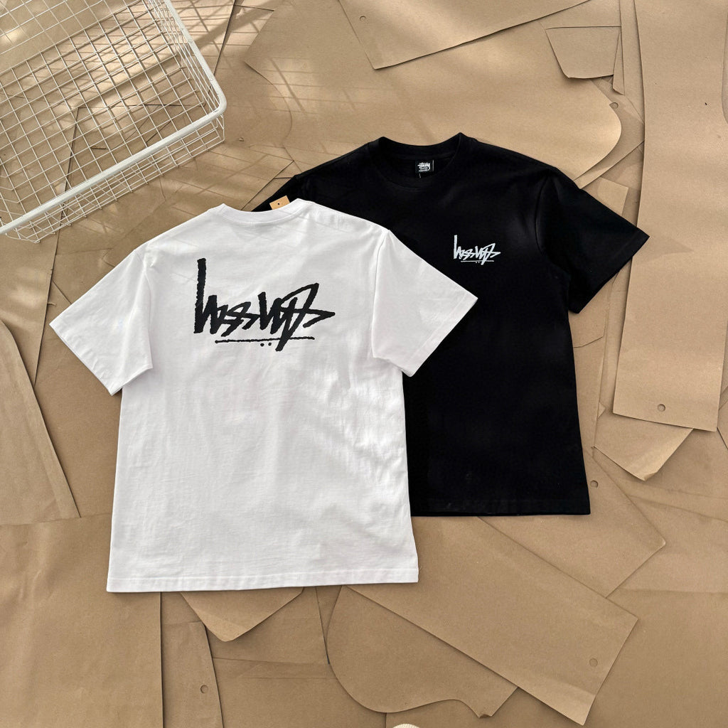 Unisex Stussy Reverse Logo Graphic T-Shirt