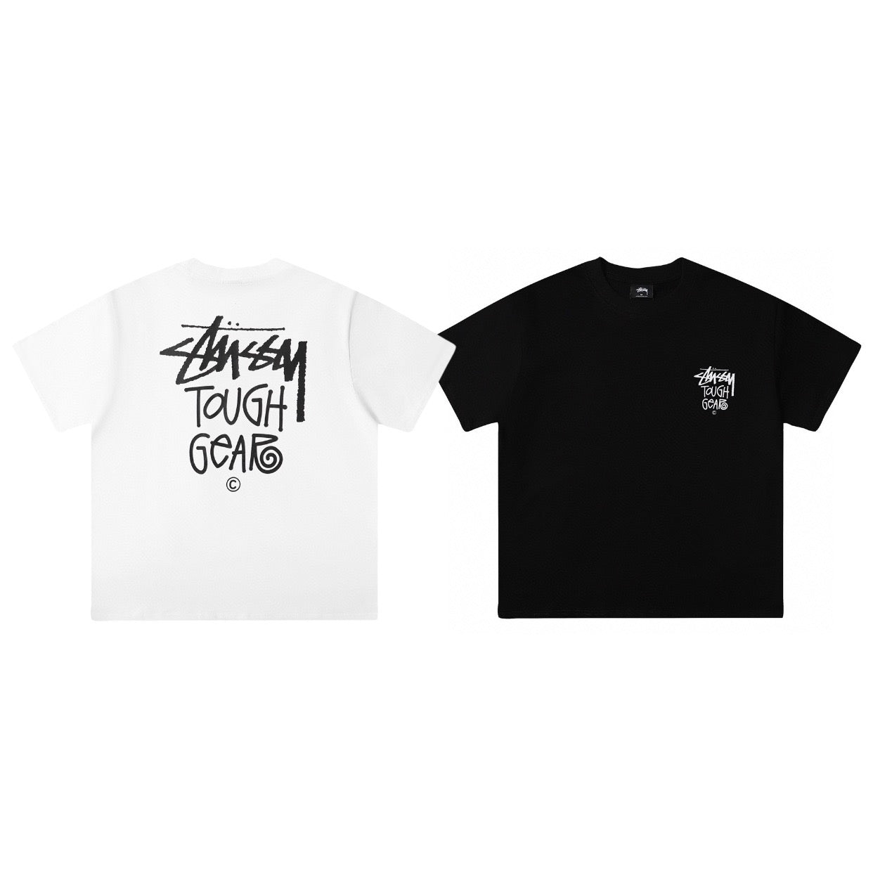 Oversized Stussy Tough Gear Graphic T-Shirt