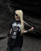 Streetwear Stussy World Tour Graphic T-Shirt