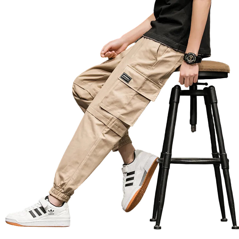 Men's cropped Harlan trousers relaxed casual everyday wear